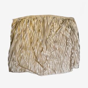 Gold Pleated Strapless Top